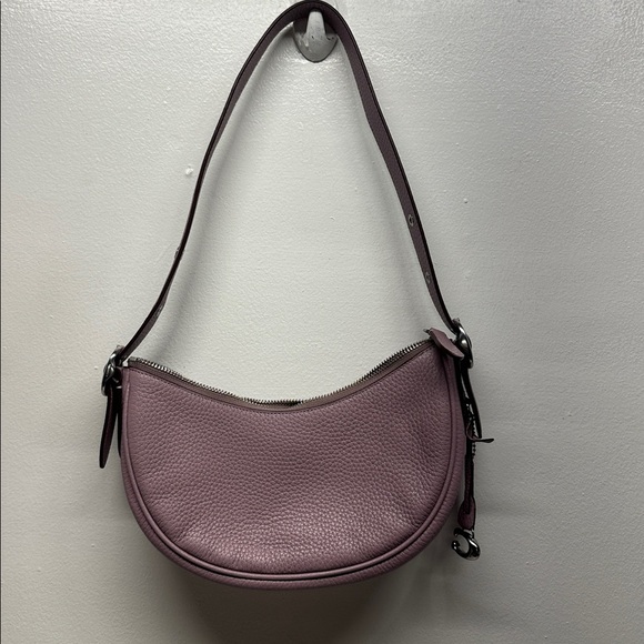 Coach Luna Purse Soft Pebble Leather Shoulder Bag Faded Purple Silver CC438 - Picture 4 of 12